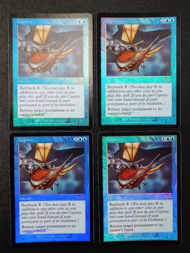 MTG 転覆/Capsize Foil 英語 4枚セットFNM DCIマーク