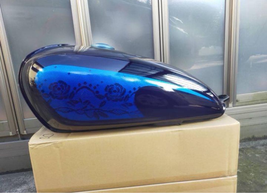 YAMAHA SR400 タンク キャンディーブルー