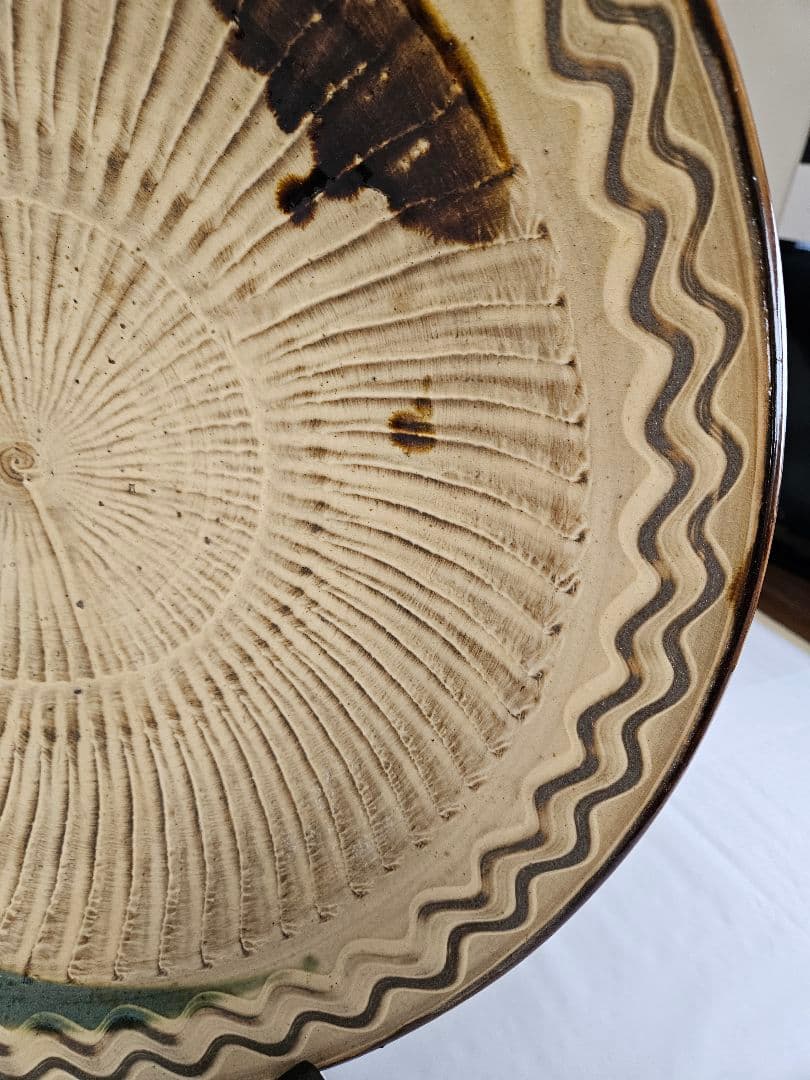 小鹿田焼　大皿　特大　50cm　骨董