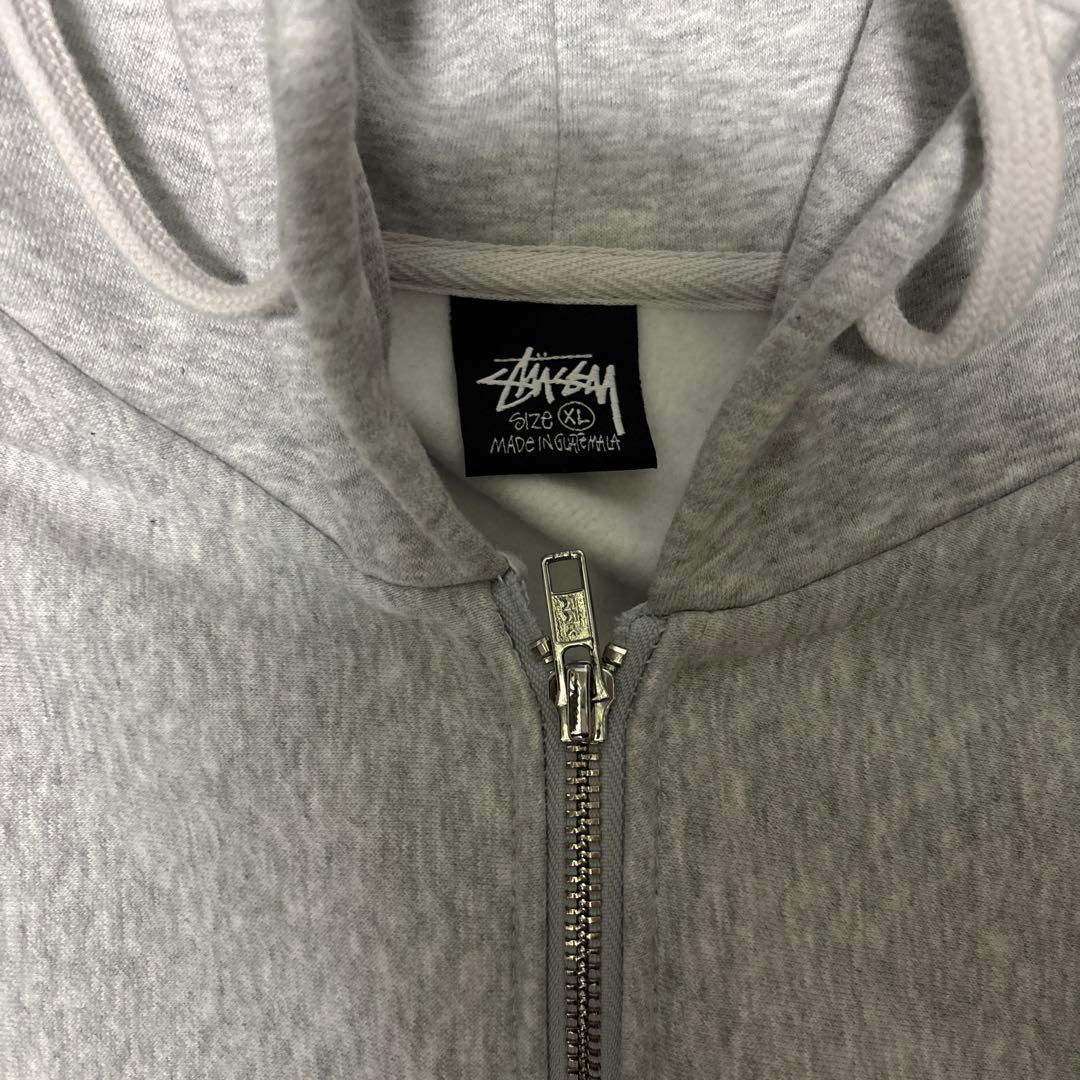 正規品　Stussy ワールドツアー フルジップパーカー グレー XLサイズ