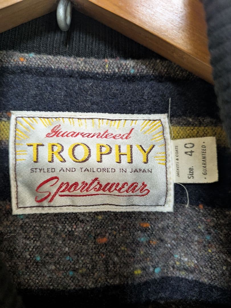 TROPHYclothing ブラック ジッパーベスト サイズ40