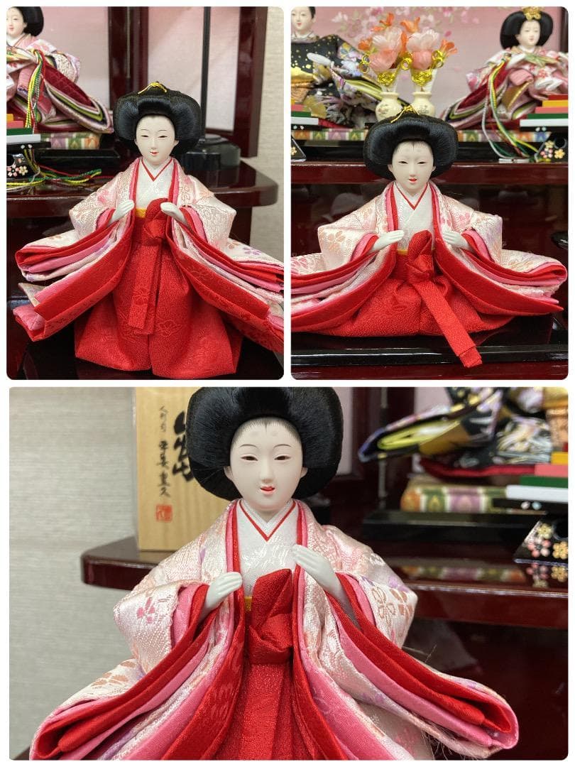 専用ページ　D1 　三段飾り 　高級金彩衣装　巾71㎝位　ひな祭り三段　三段