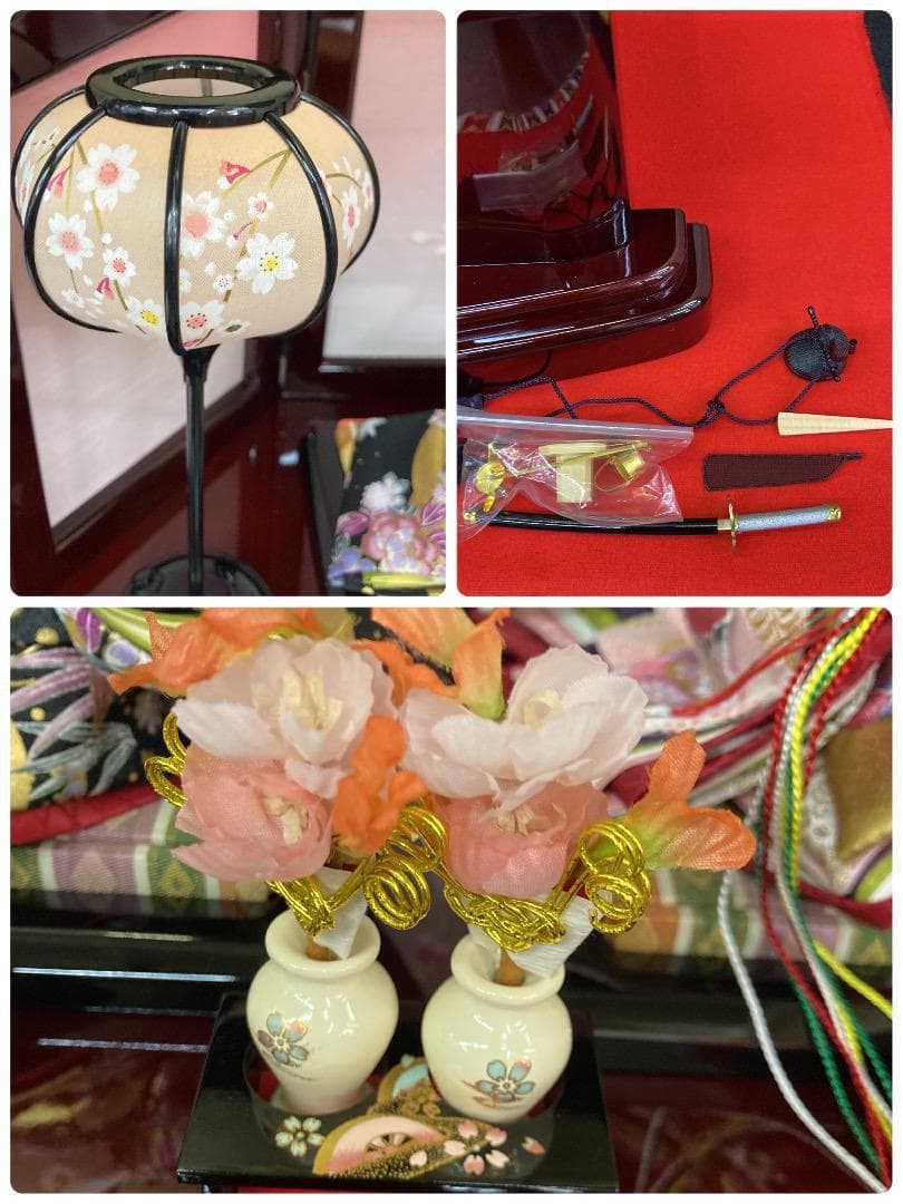 専用ページ　D1 　三段飾り 　高級金彩衣装　巾71㎝位　ひな祭り三段　三段