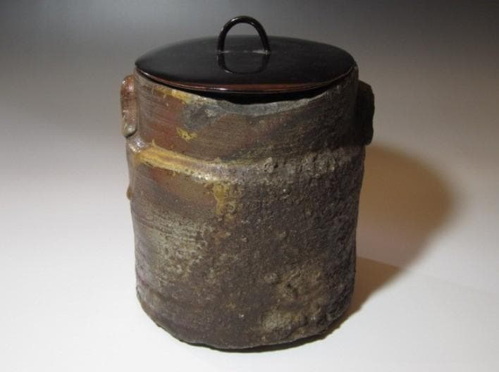 ○古備前 水指「鬼桶」表千家九代 了々斎花押の逸品! n876