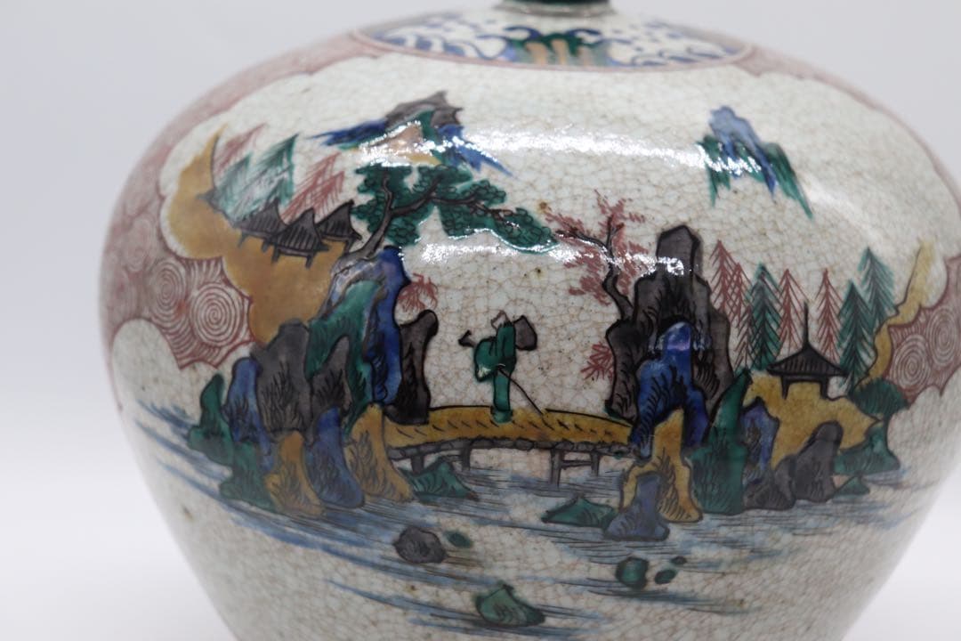 時代　九谷焼　瓶　古九谷　送料込み250205