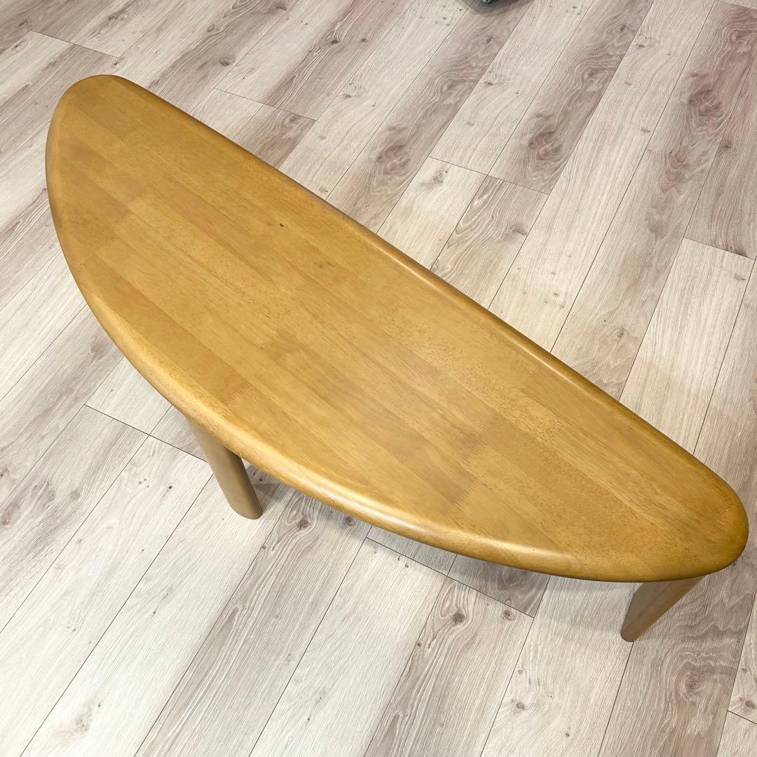 karimoku カリモク　変形　テーブル　半円　ローテーブル　3本脚