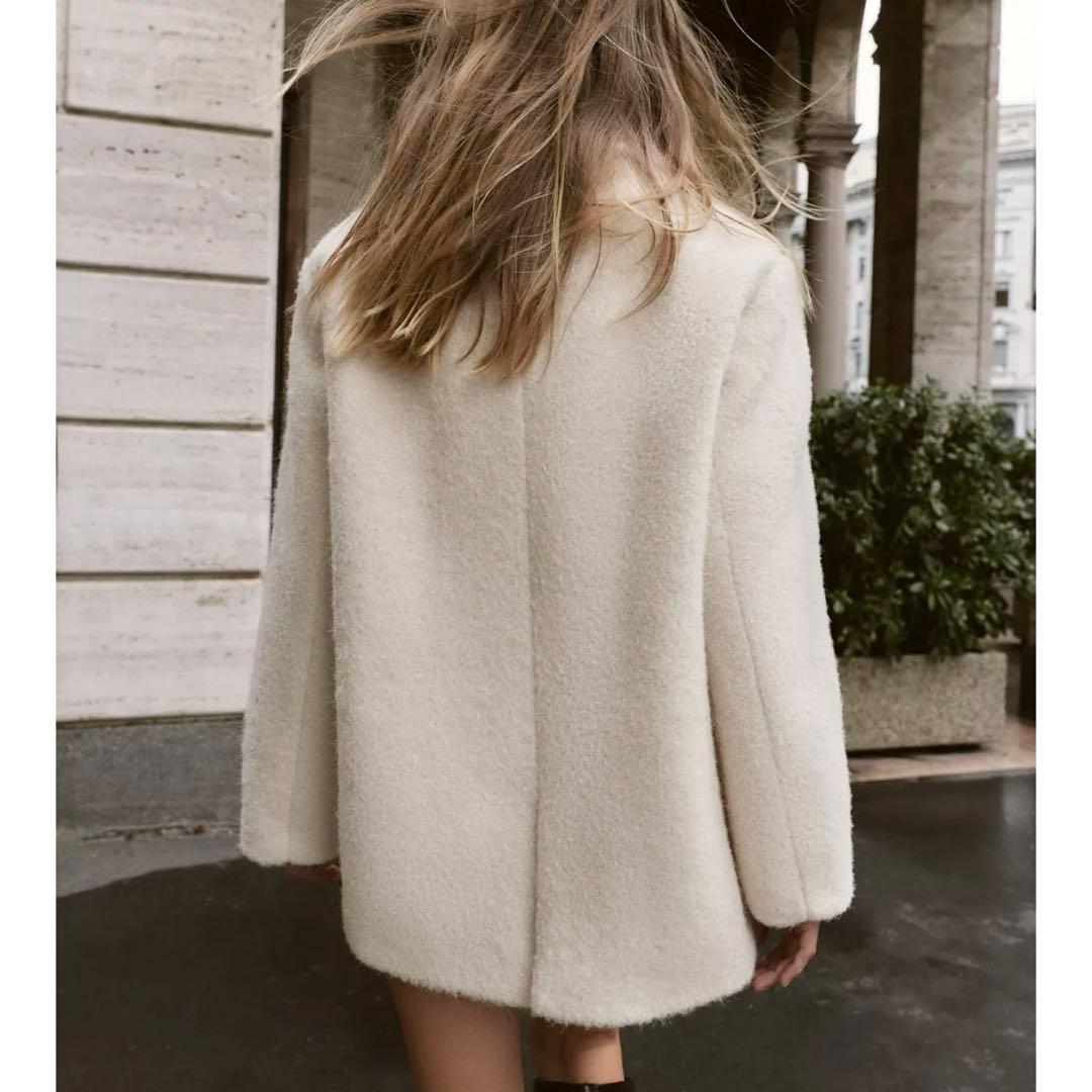 ブークレダブルブレストミディ丈コート　ZARA コート　s