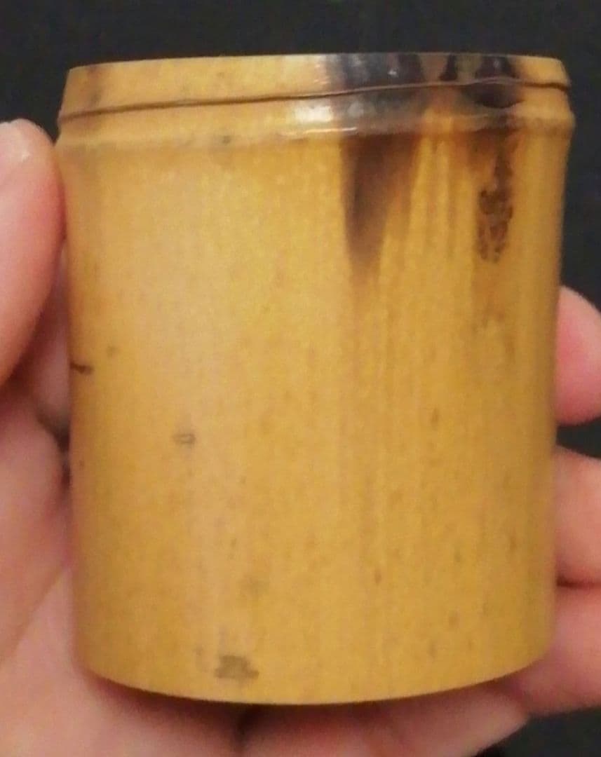 淡々斎書付　駒沢利斎作　竹　蓋置　一双　共箱　茶道具