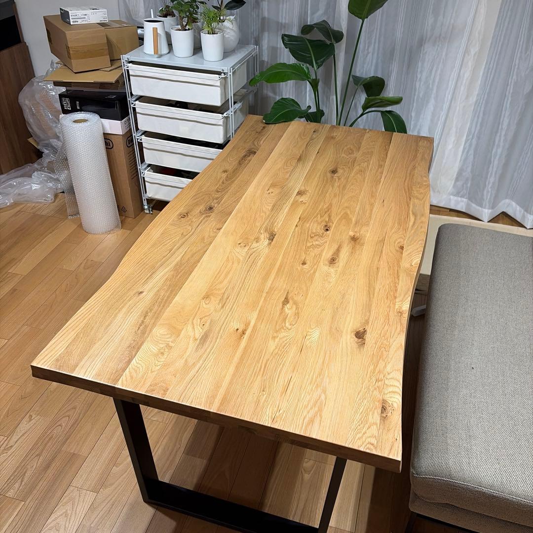 KAGUCOCO テーブル 一枚板風 [継ぎ継ぎ 幅160cm オーク]大河家具