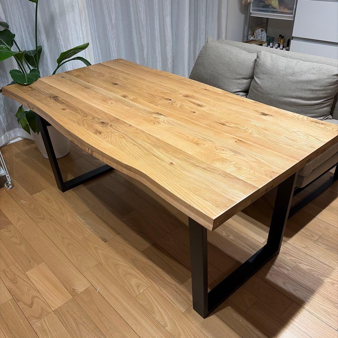 KAGUCOCO テーブル 一枚板風 [継ぎ継ぎ 幅160cm オーク]大河家具