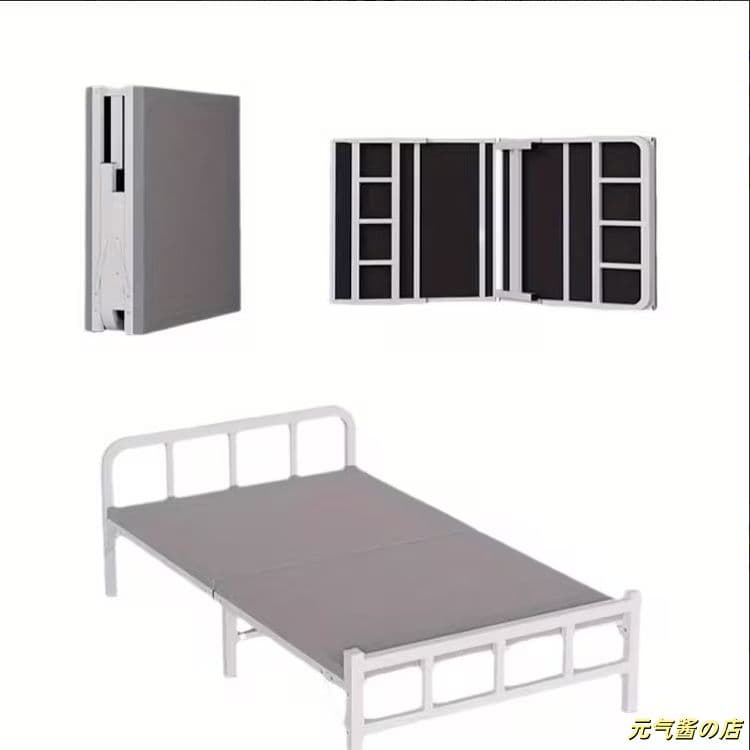 折りたたみシングルベッド 組立不要 簡単収納 昼寝・残業に大活躍