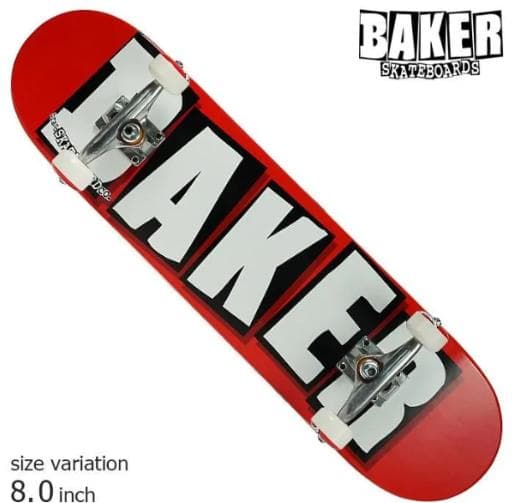 BAKER スケートボード 8.0インチ レッド　②