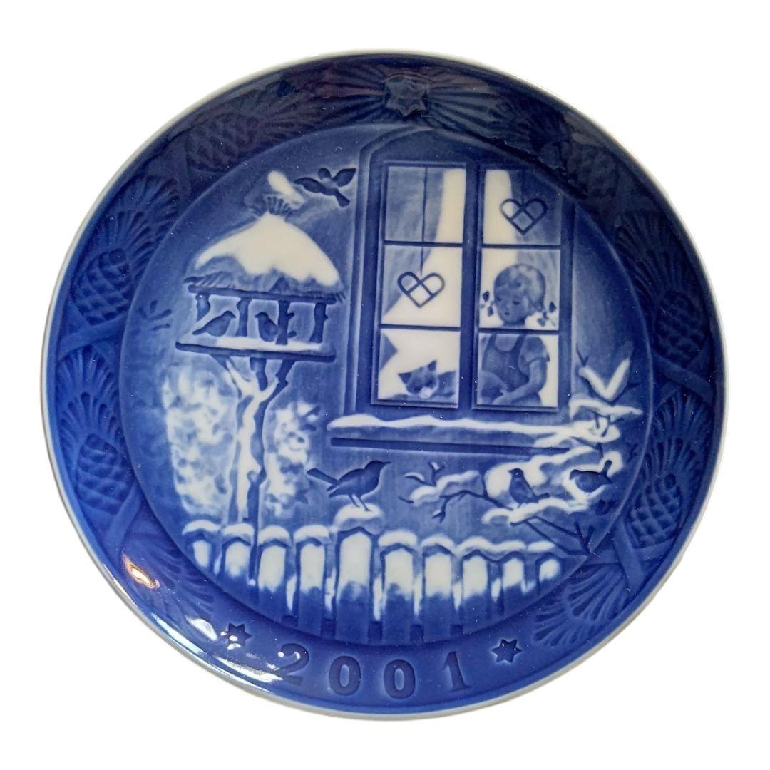 ロイヤルコペンハーゲンXmas☆year2001プレート、デザイナー直筆サイン