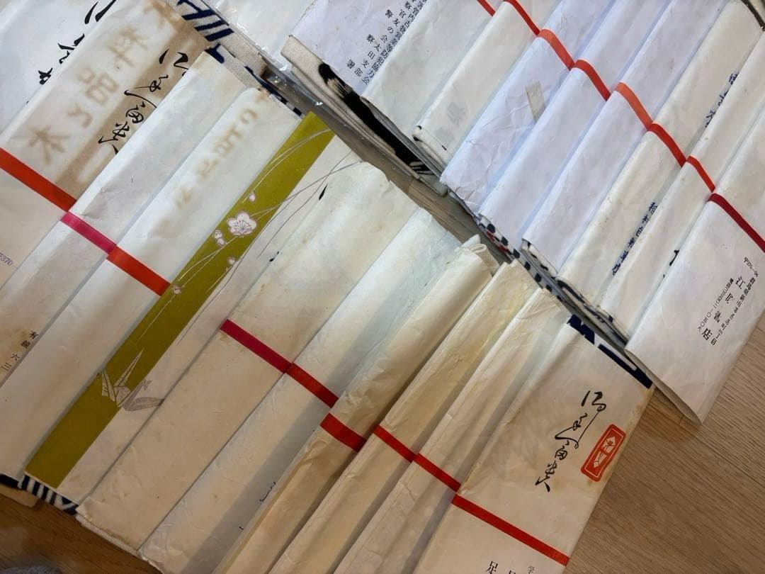 手ぬぐい 手拭い 生地 古布 粗品 昭和レトロ 長期保管品　60枚　まとめて