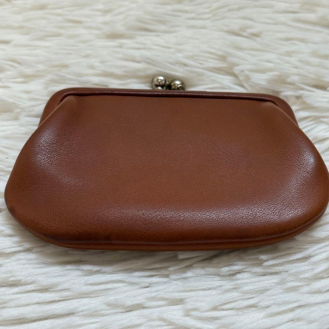 【希少美品】オールドコーチ　がま口 ケース　 グラブタンレザー　ブラウン