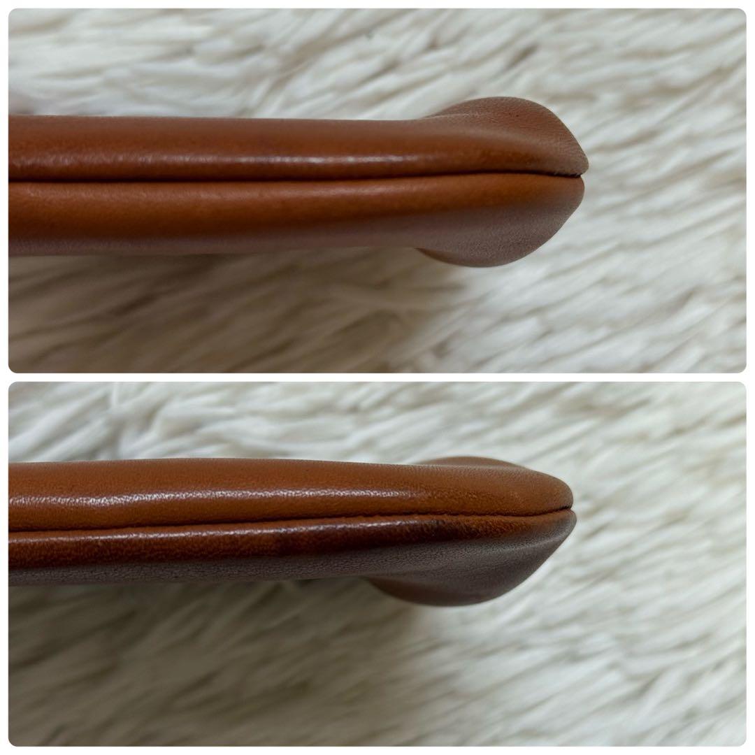 【希少美品】オールドコーチ　がま口 ケース　 グラブタンレザー　ブラウン