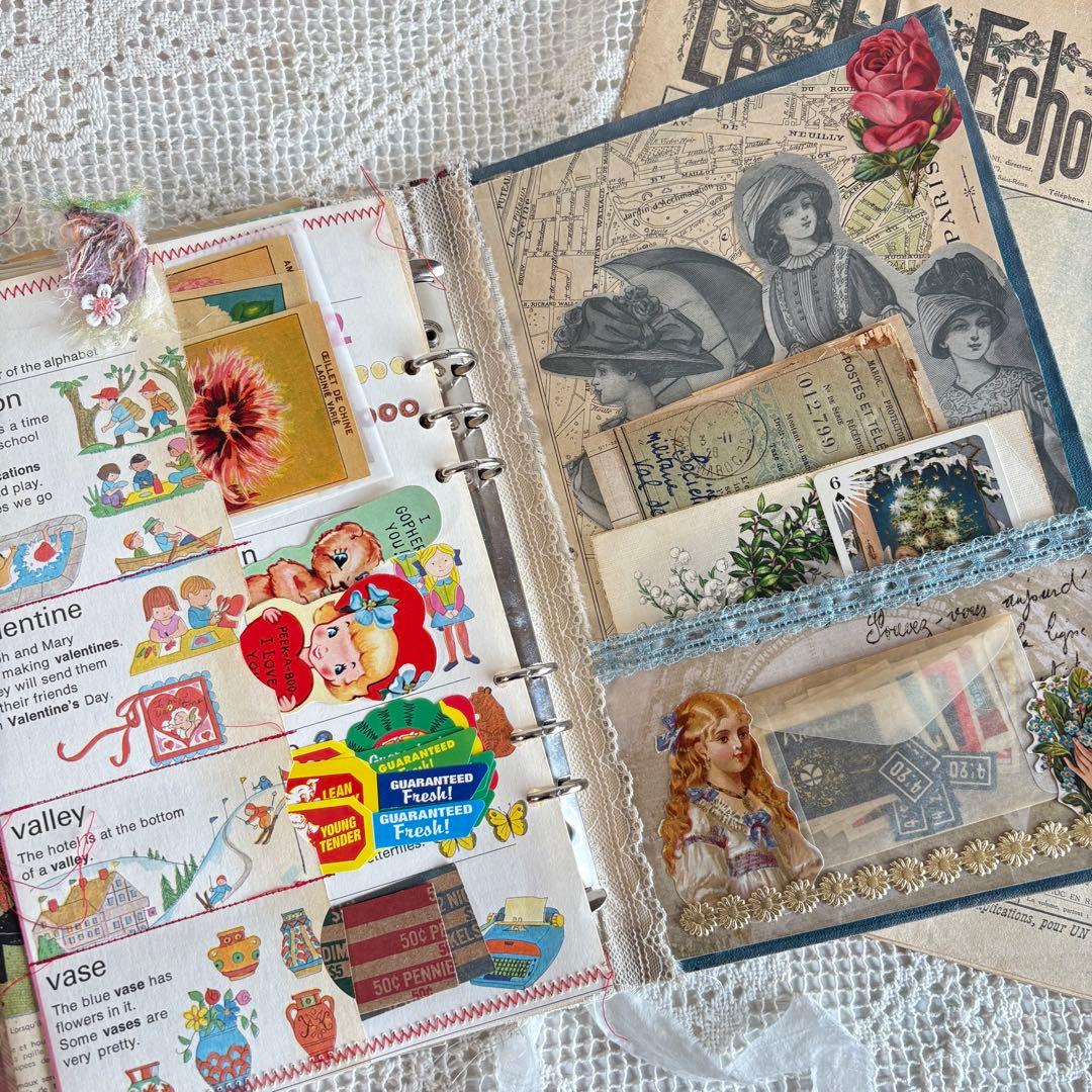 ꕤほぼA4版6穴ꕤ 自分好みにカスタマイズするジャンクジャーナル