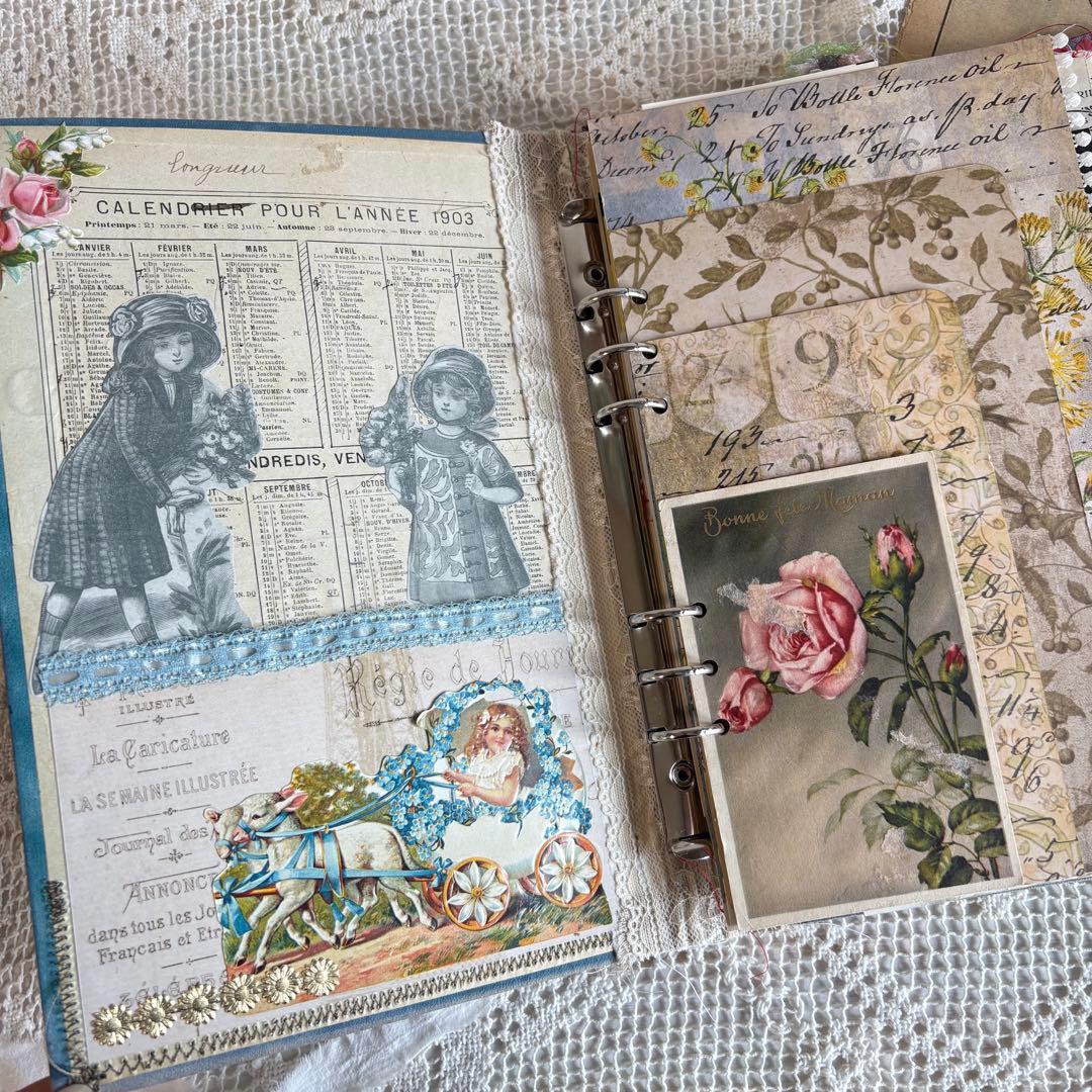 ꕤほぼA4版6穴ꕤ 自分好みにカスタマイズするジャンクジャーナル