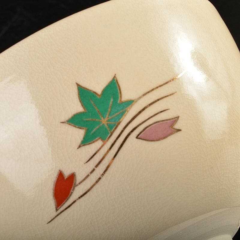 京焼　平安原平造　色絵金彩　仁清写　雲錦　数茶碗　十客　共箱　M　R7414B