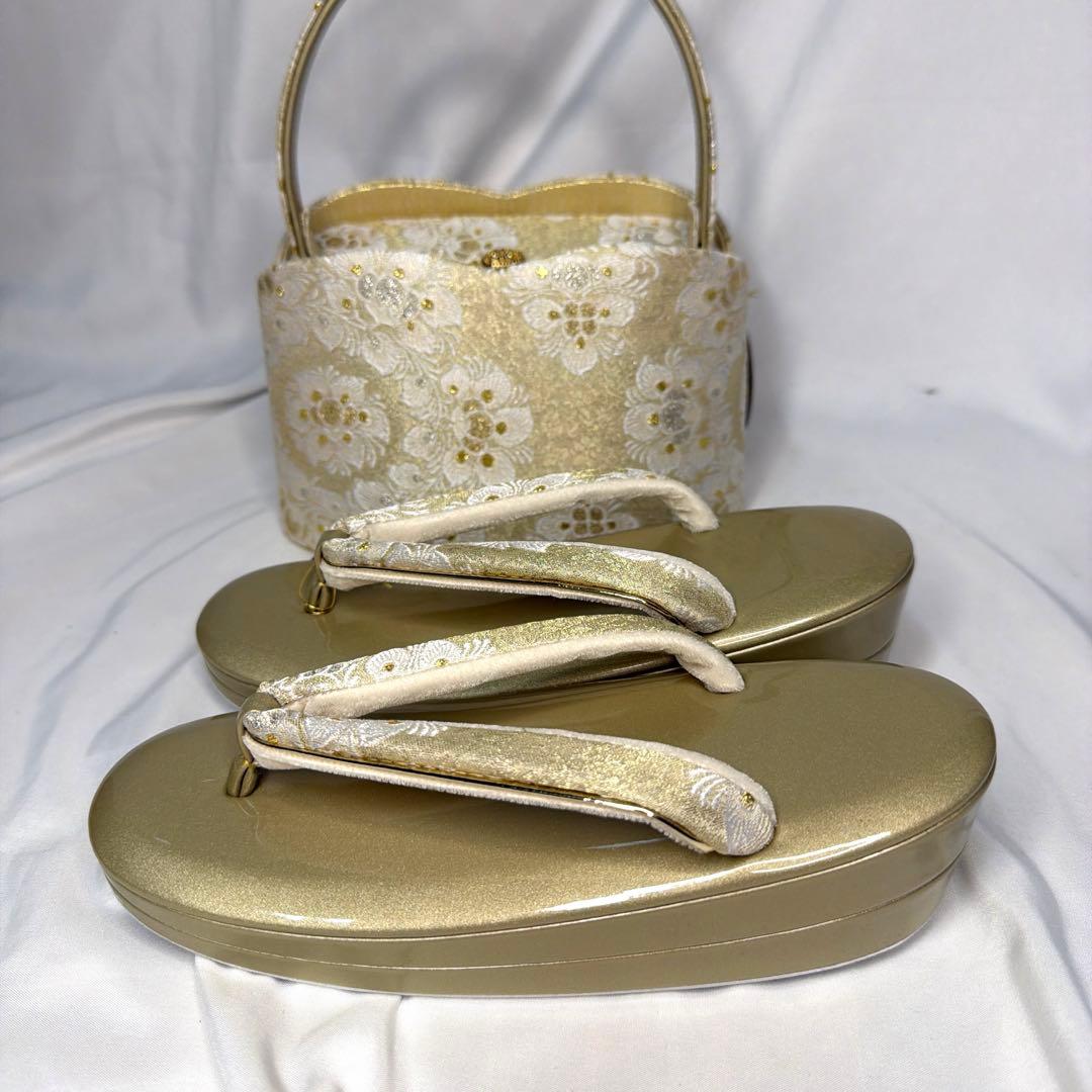 新品　2025年新作　草履　バッグ　セット　振袖用　Sサイズ　ブランド品