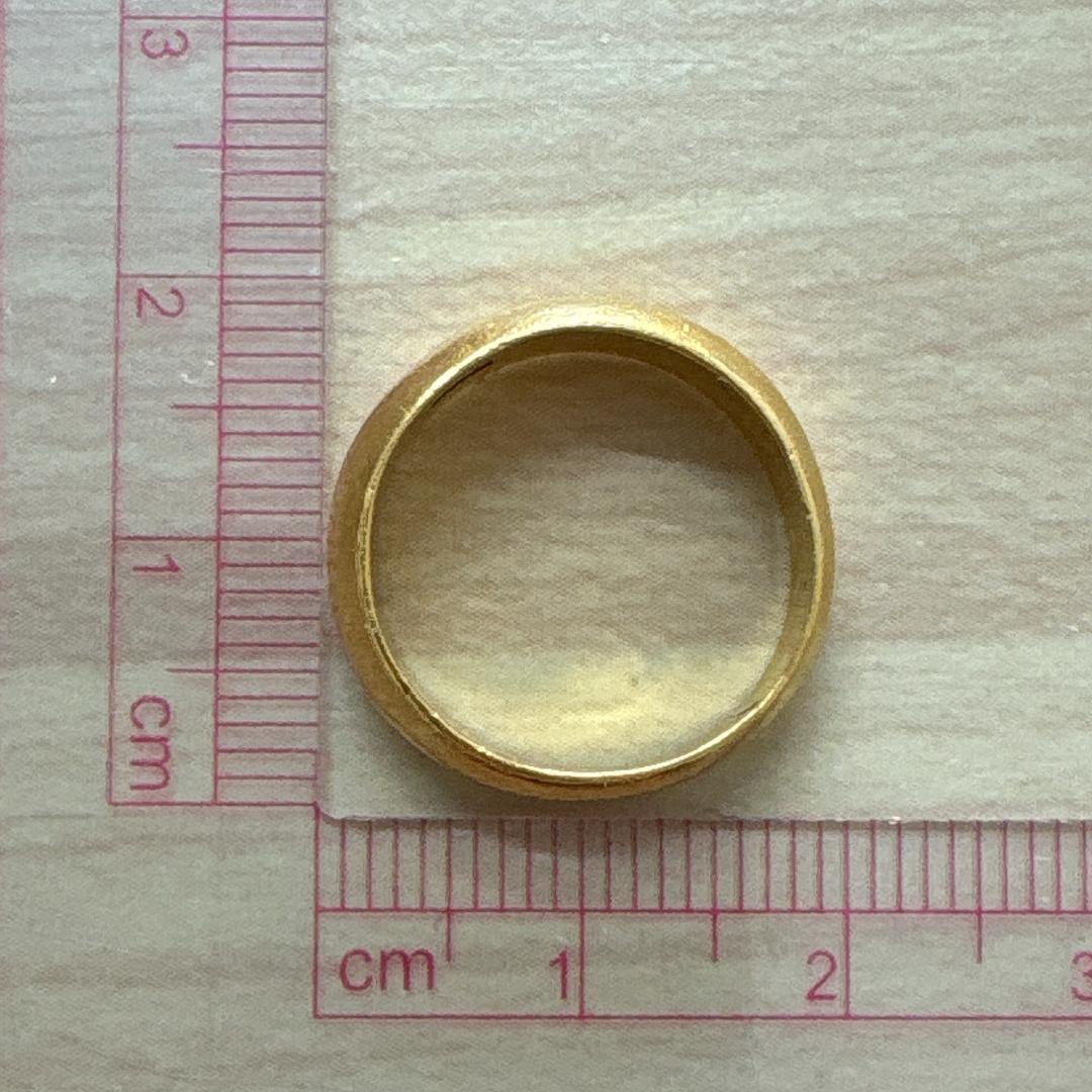 純金　K24　甲丸リング　指輪　約6.8g　約9号