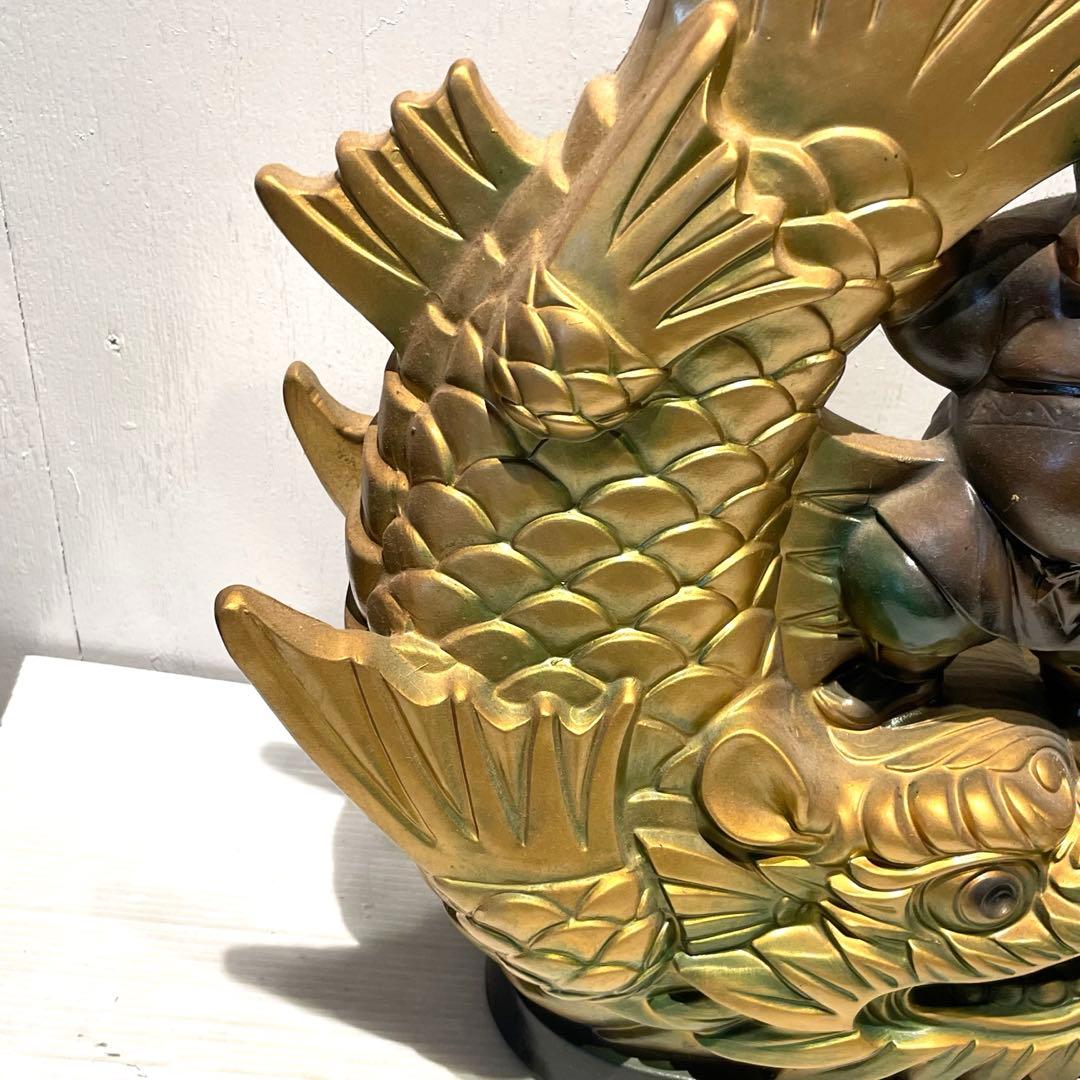 金のしゃちほこ　恵比寿大黒 しゃちほこ 縁起物 陶器　珍品　置物　昭和レトロ