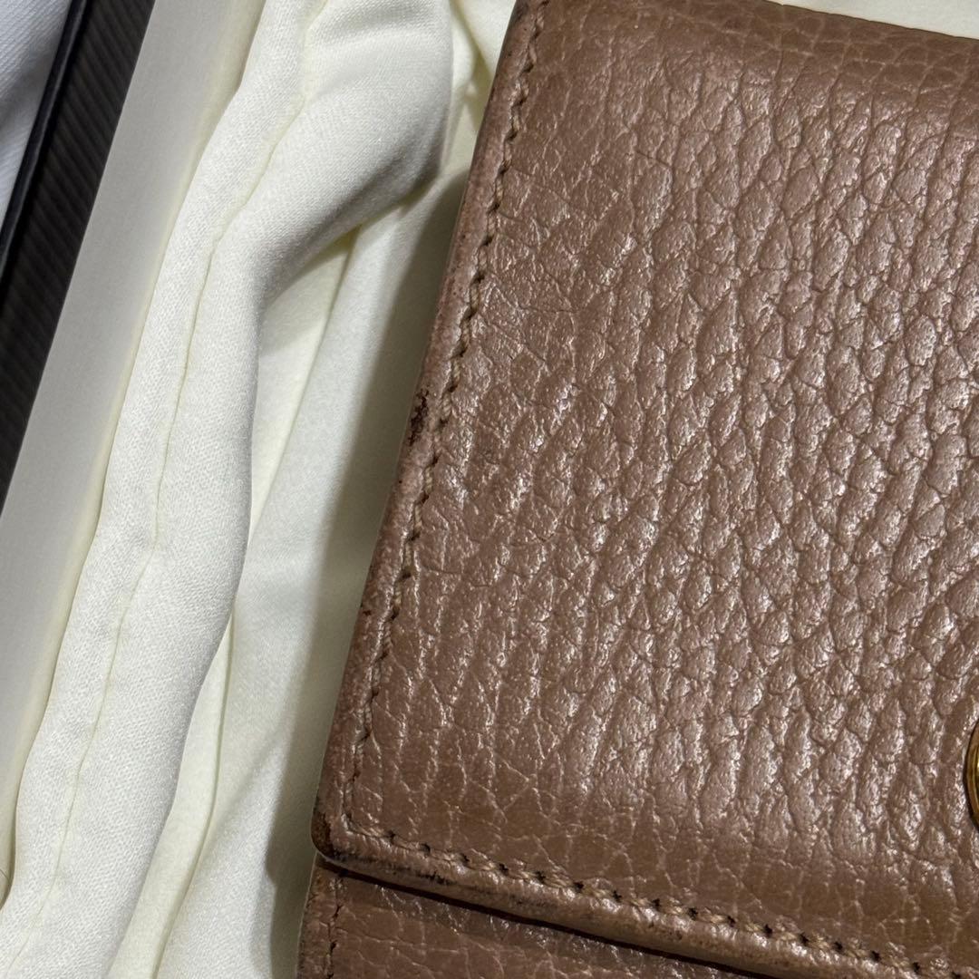 GUCCI グッチ GG マーモント 3つ折り コンパクト ベージュ