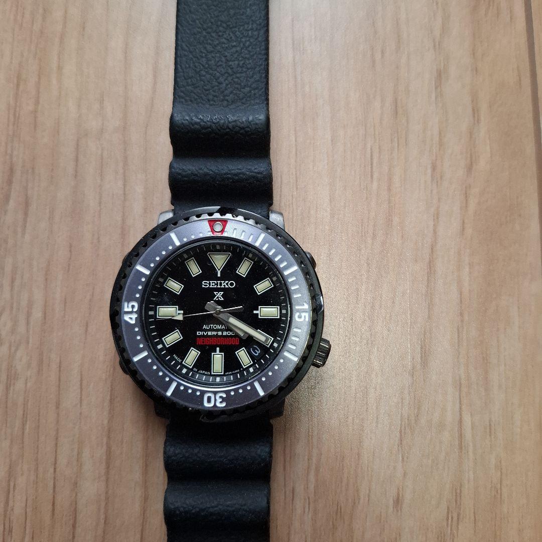ネイバーフッド　SEIKO 自動巻き時計 ブラック 200m防水