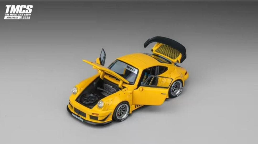 PGM 1/64 ポルシェ RWB 930 フル開閉モデル イエロー 限定