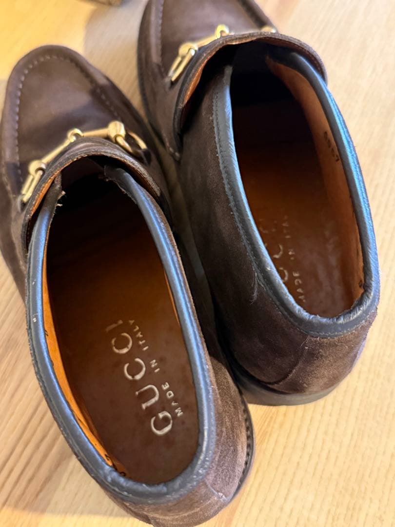 Gucci グッチ ビットモカシン ブーツ スウェード