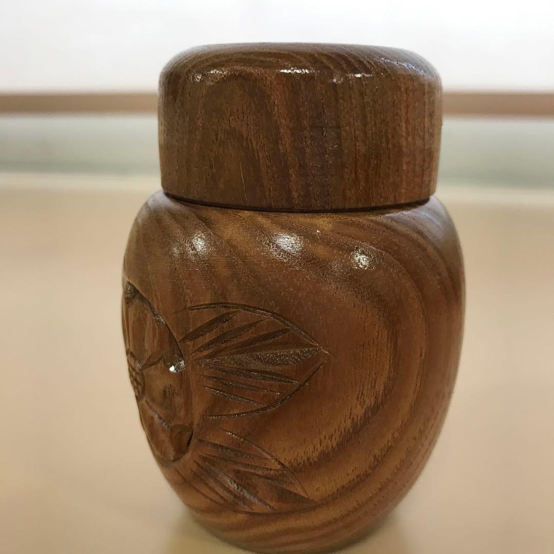 木目の棗　槐　お茶道具