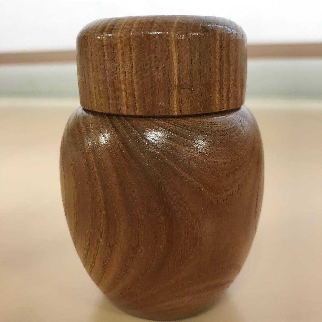 木目の棗　槐　お茶道具