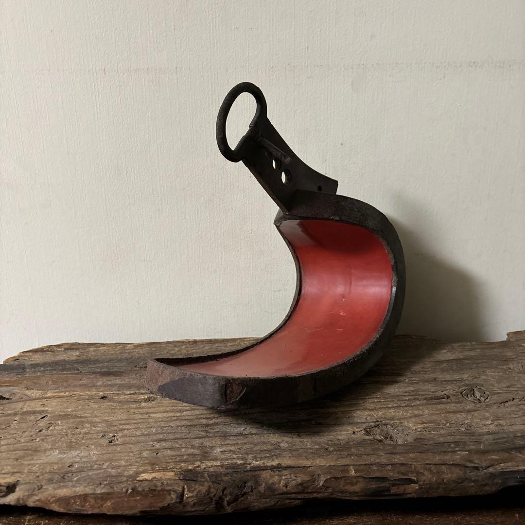 時代　馬の鎧　片方のみ　根来　古道具　アンティーク　骨董花器　検:白洲正子　李朝