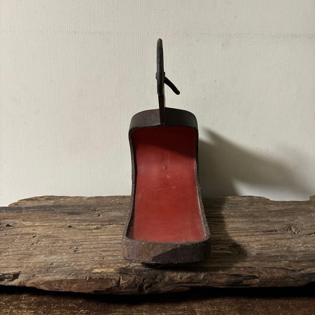 時代　馬の鎧　片方のみ　根来　古道具　アンティーク　骨董花器　検:白洲正子　李朝