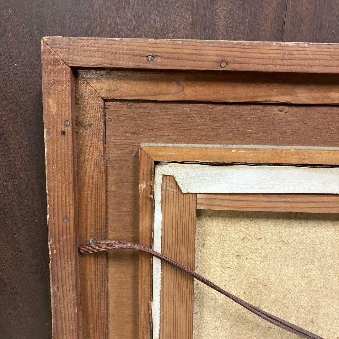 アンティーク 街並み 油彩画 油絵 風景画 絵画 額縁 アート 美術 芸術