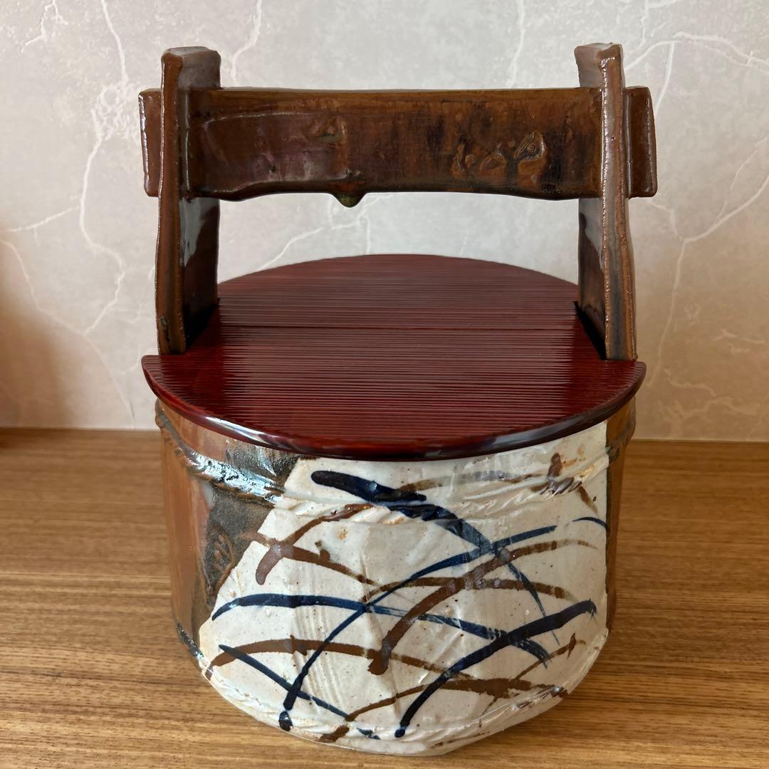 加藤光右衛門　手桶水指　堀内宗完　兼中斎　表千家　茶道具