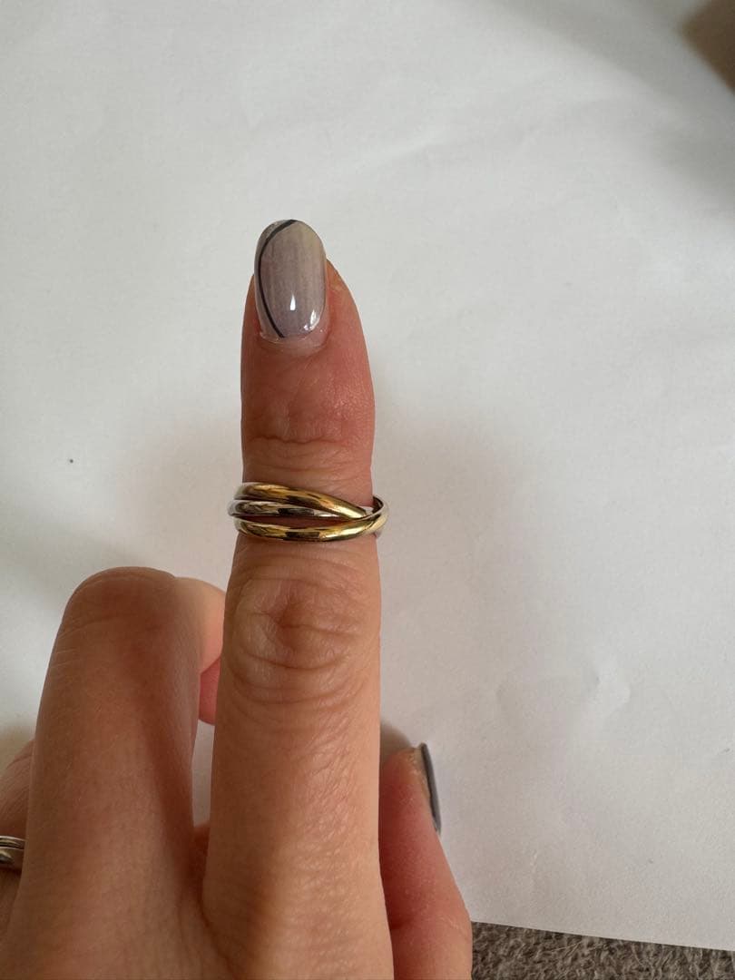 k18 pt 3連リング