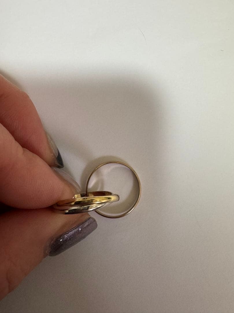 k18 pt 3連リング