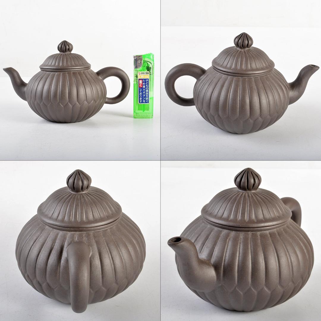 中国　周桂珍銘　紫砂　朱泥　急須　茶壷　M　R5620