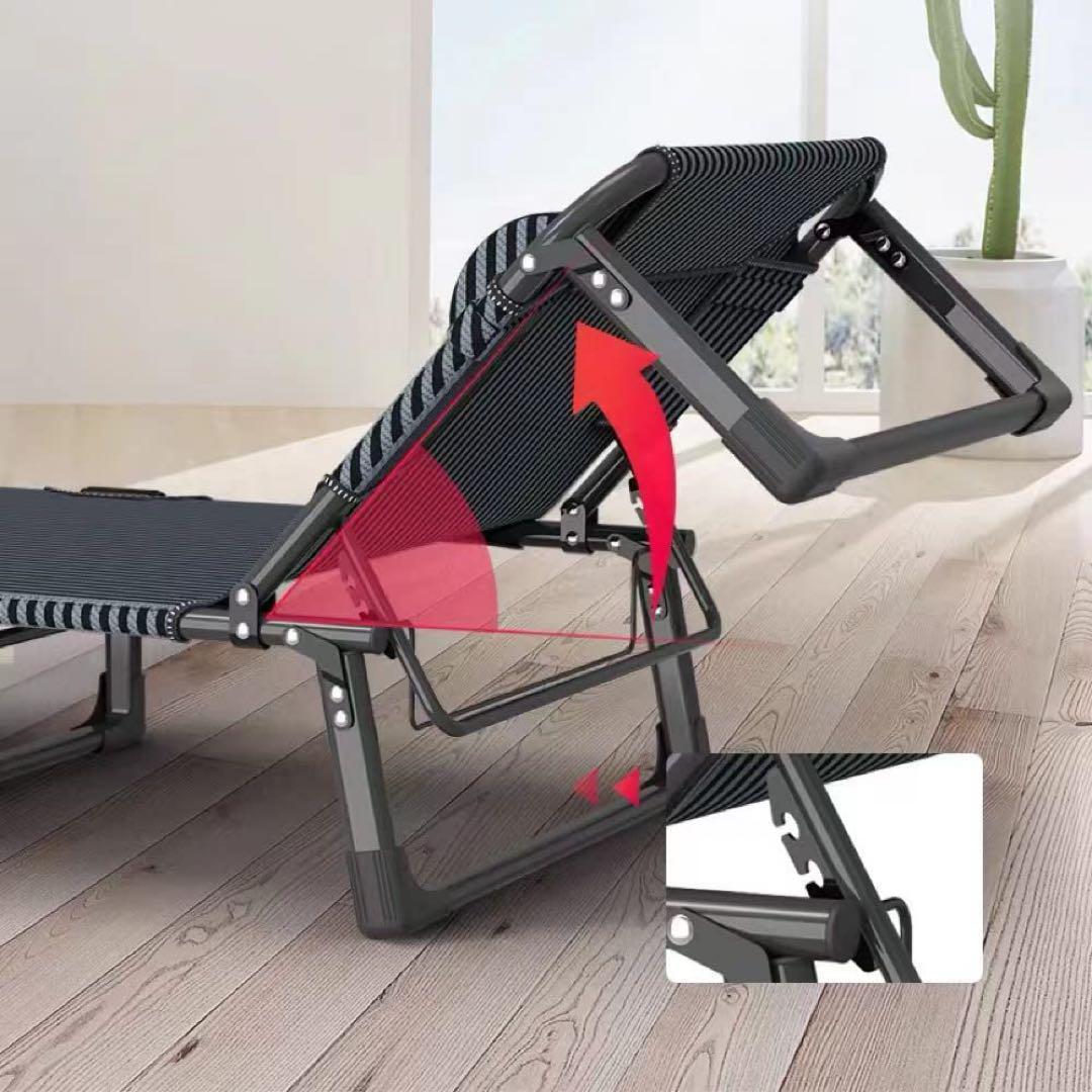 簡易ベッド　折りたたみ　クッション　枕　リクライニング　耐荷重200kg