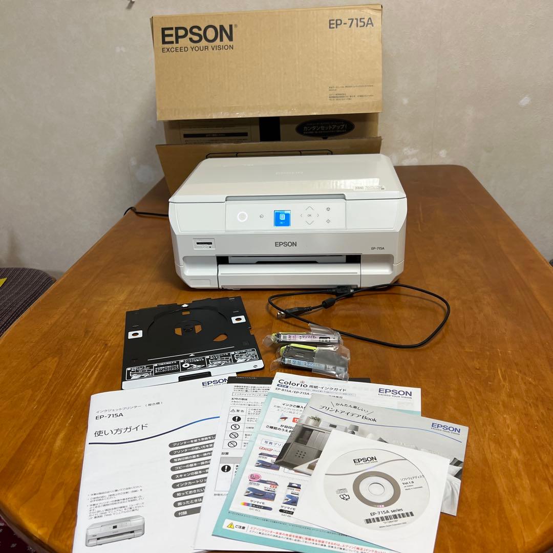 【ジャンク品】美品　EPSON 6色インクジェットプリンター　EP-715A
