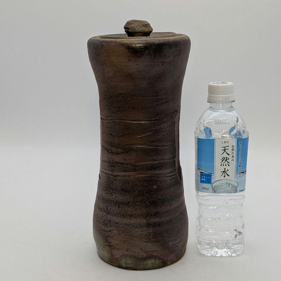 伝統工芸士 高原敏 備前焼 細水指C 共箱共布栞 水差し 抹茶道具 茶器 食器