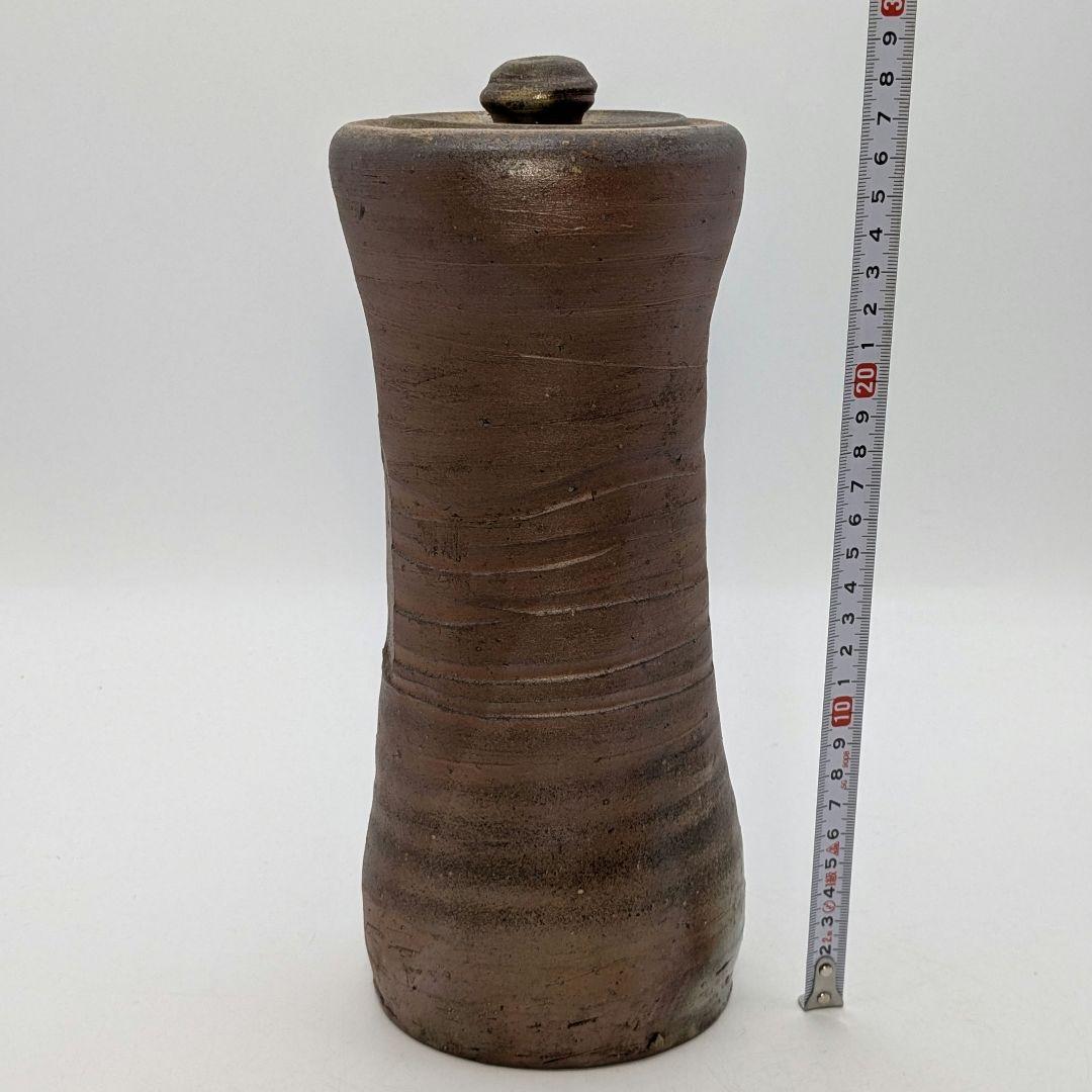 伝統工芸士 高原敏 備前焼 細水指C 共箱共布栞 水差し 抹茶道具 茶器 食器