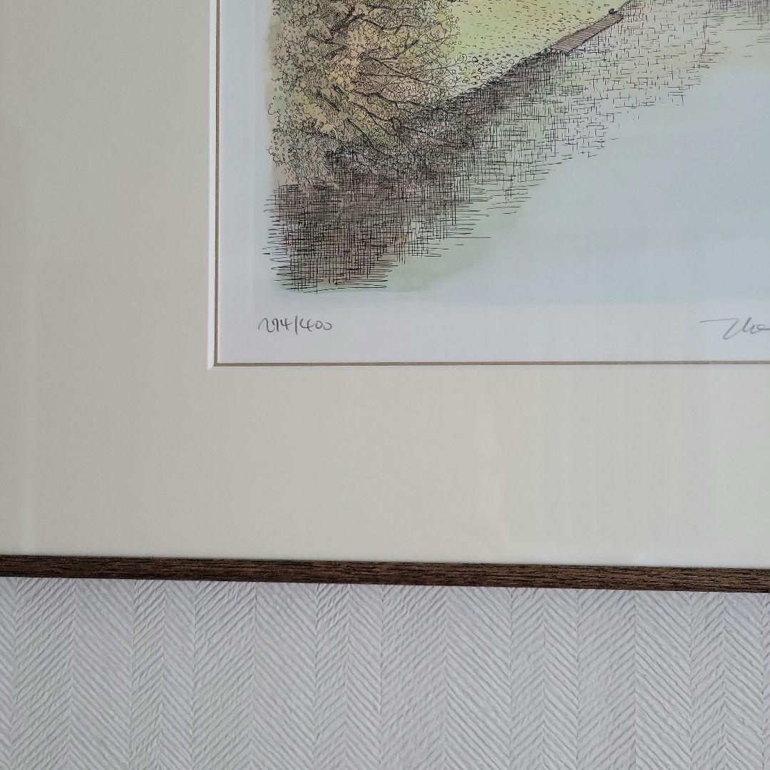 織田義郎　銅版画　『ウォーリック城』