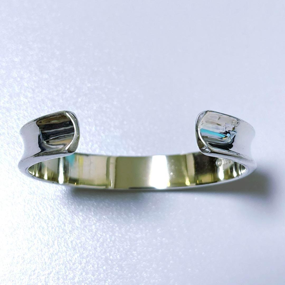 【美品】Tiffany ティファニー ナロー カフ ワイド バングル SV925