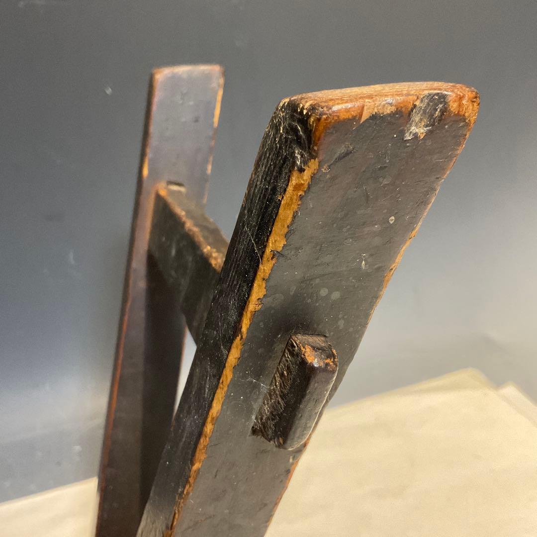 101501 小ぶりな木製スツール 無垢材 アンティーク レトロ 椅子 腰掛け