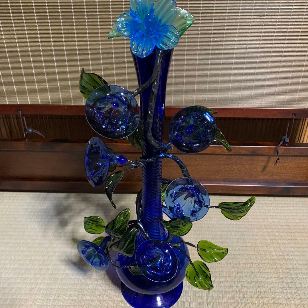 ガラス花　花瓶