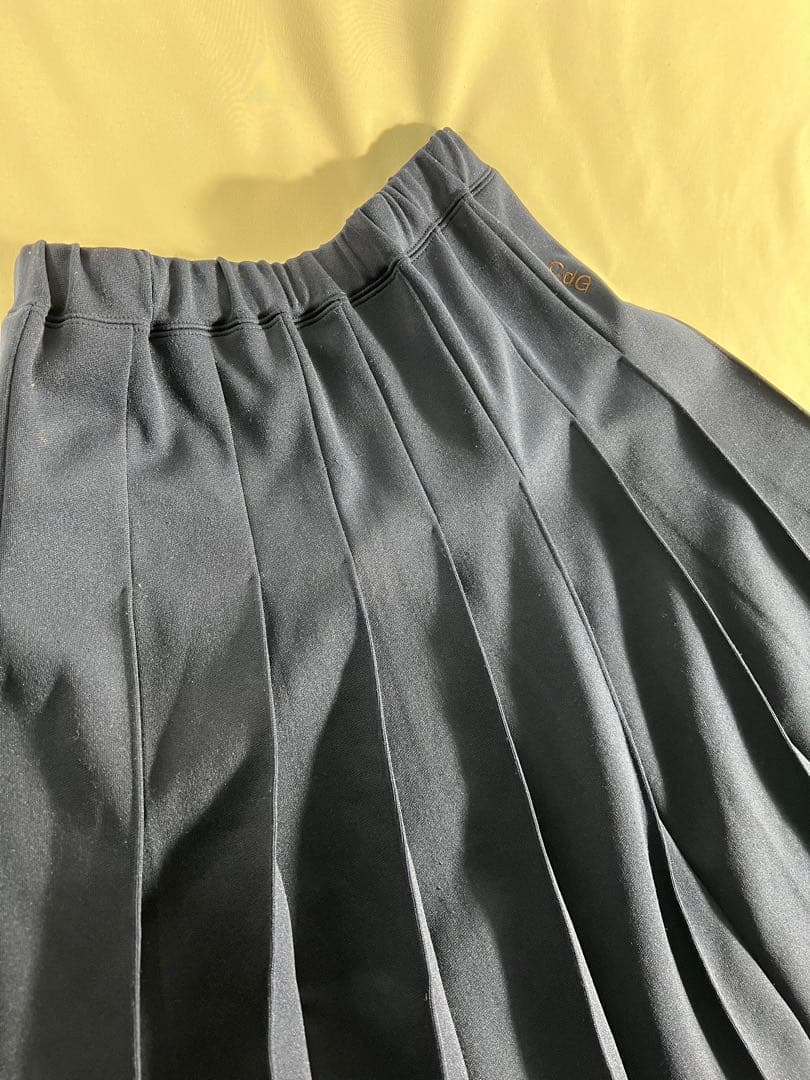 コムデギャルソン ジャージ プリーツ スカート ネイビー