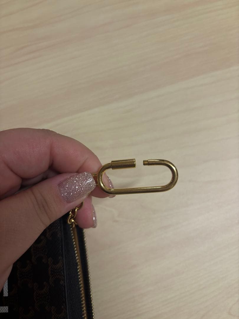 【美品】CELINEプリント入りトリンオフキャンバス パース