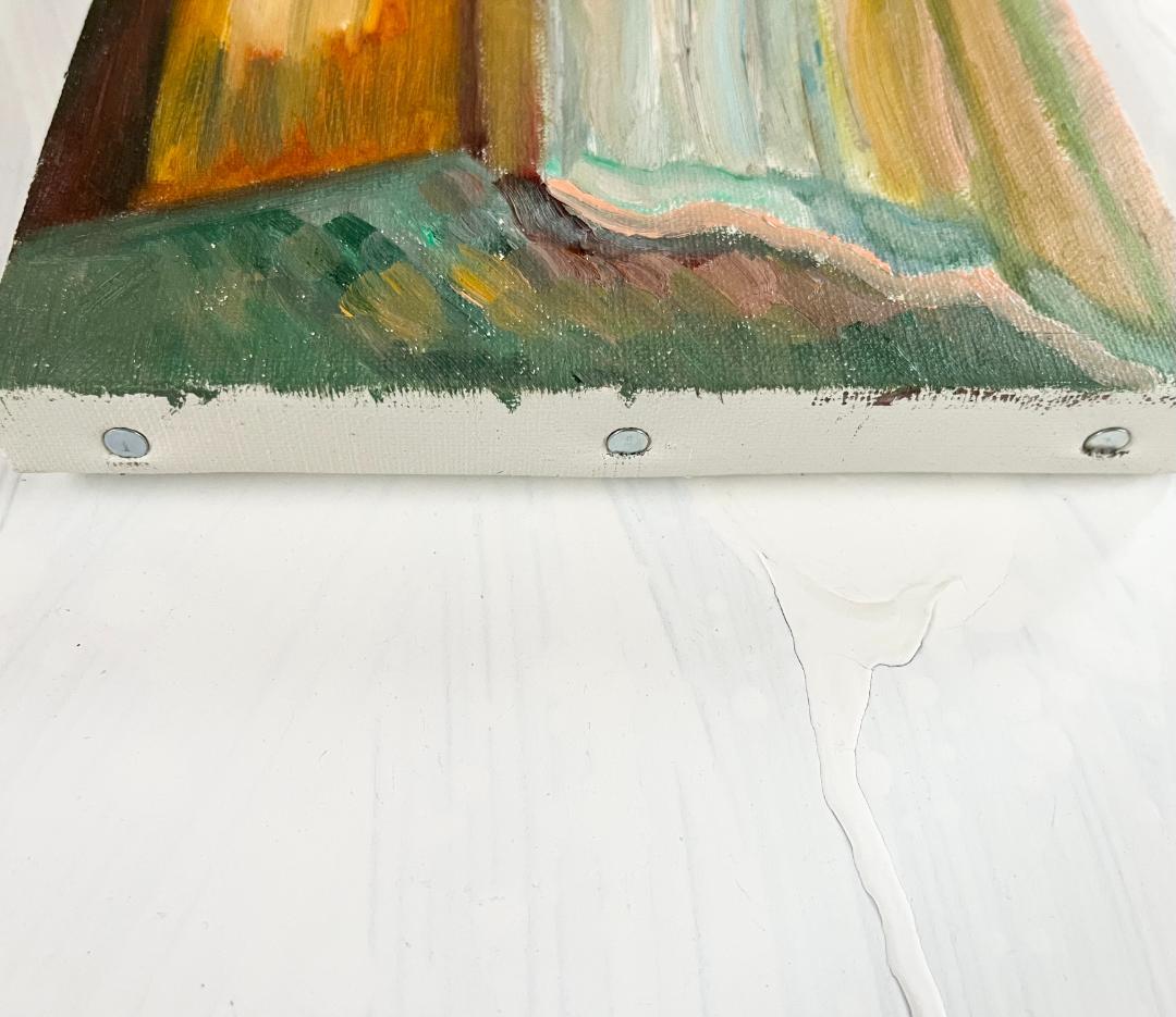 16×23㎝「部屋の中５」油彩・原画・サムホール